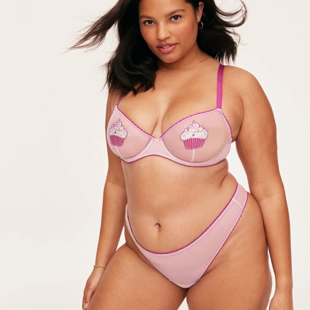Adore Me Alyshia Unlined Plus Pink 36D NWT IN‎ PACKAGE